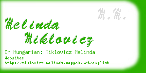 melinda miklovicz business card